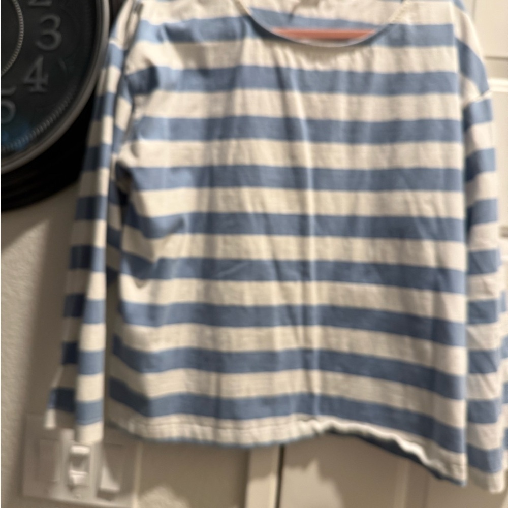 Maurices Blue and White Striped Long Sleeve Top